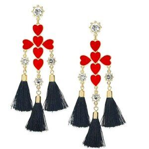 Thalia Sodi cross chandelier earrings
